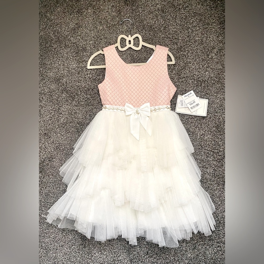 NWT Couture Princess Size 6X Pink and White Party Dress